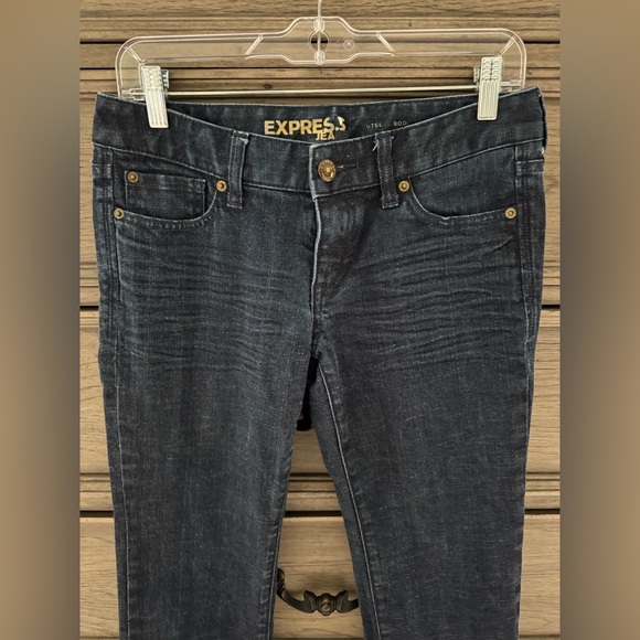 Express Boot Cut Denim Jeans EUC Stella Boot Cut Dark Wash Flare - Picture 3 of 14